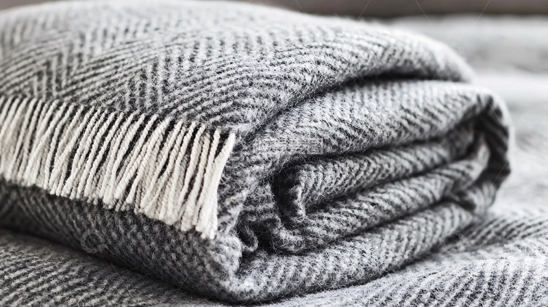 高清大图下载【趣麦麦图】灰色羊毛毯