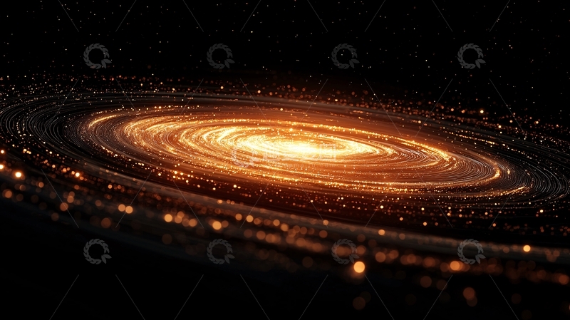 高清大图下载【趣麦麦图】旋转星系中心发光