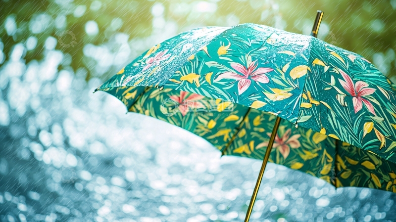 高清大图下载【趣麦麦图】雨中花伞