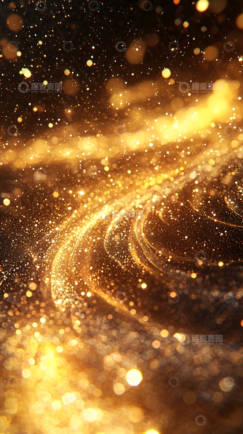 高清大图下载【趣麦麦图】金色星光背景