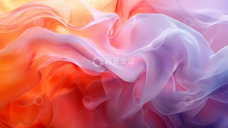 高清大图下载【趣麦麦图】色彩斑斓的轻柔丝绸面料