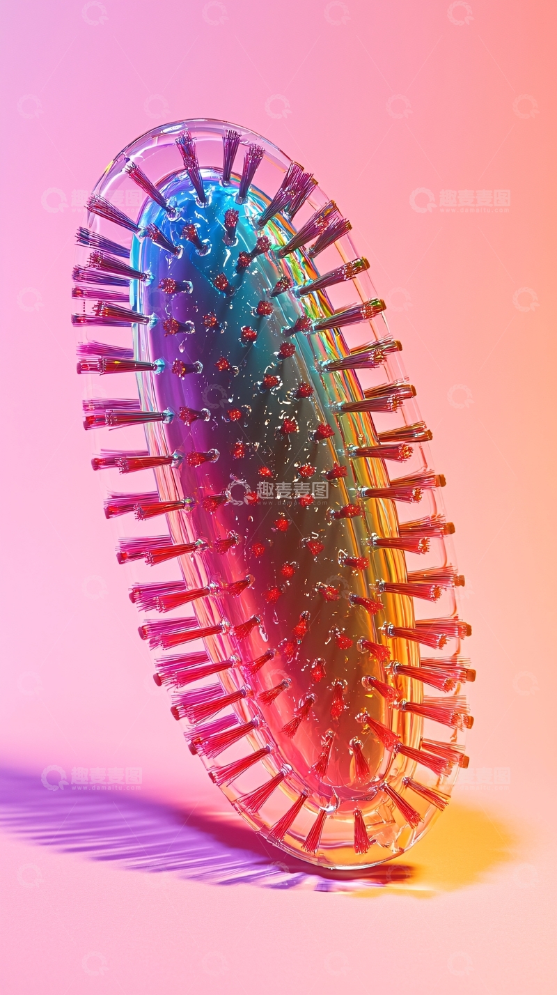 高清大图下载【趣麦麦图】透明彩虹梳子