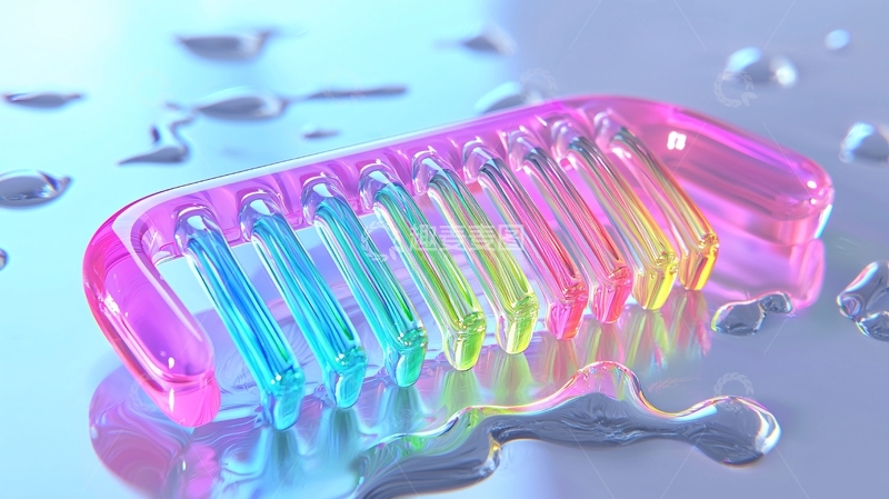 高清大图下载【趣麦麦图】彩虹梳子