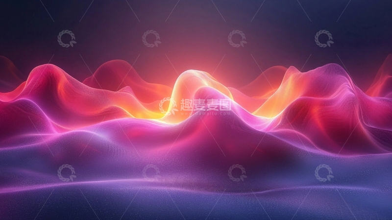 高清大图下载【趣麦麦图】抽象流动曲线光效