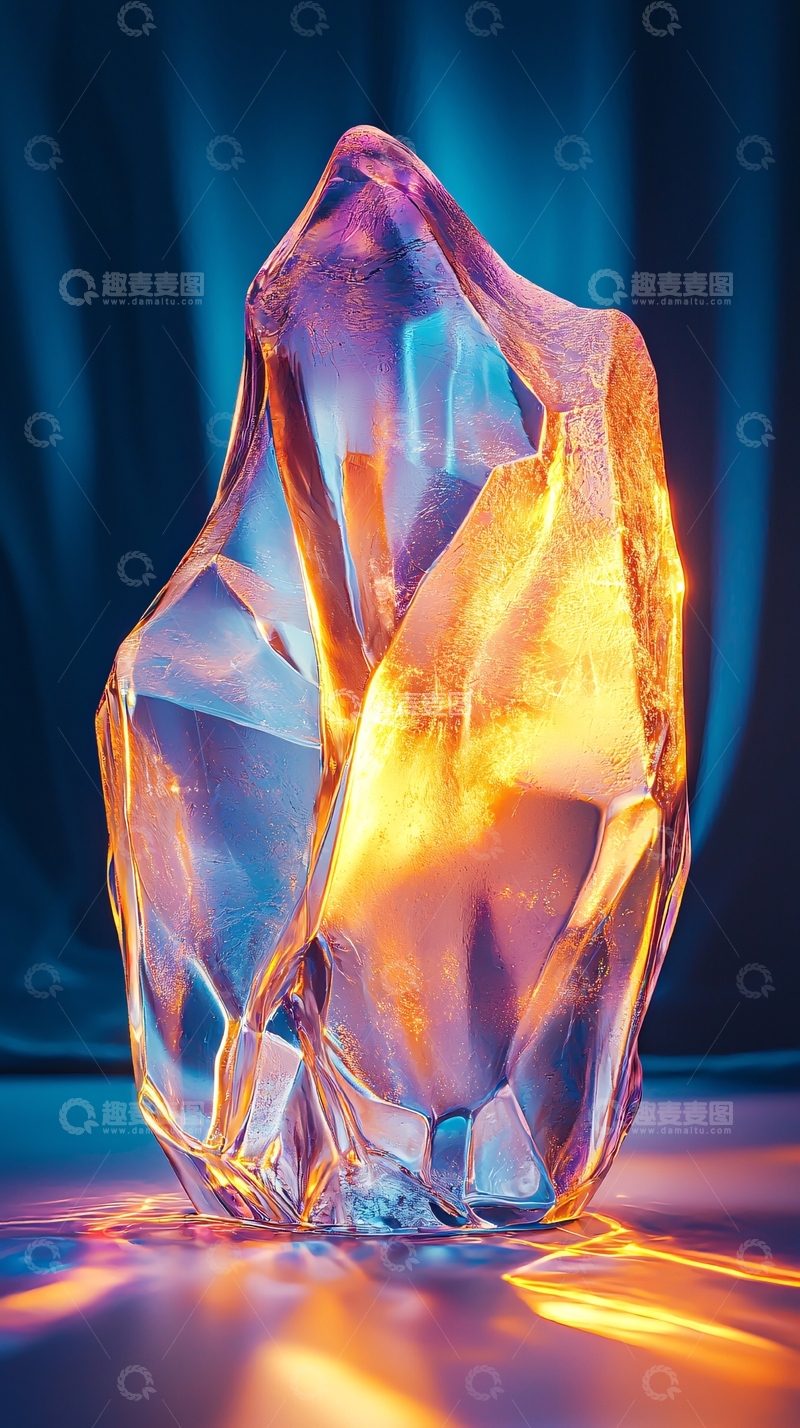 高清大图下载【趣麦麦图】晶莹剔透的多彩水晶石