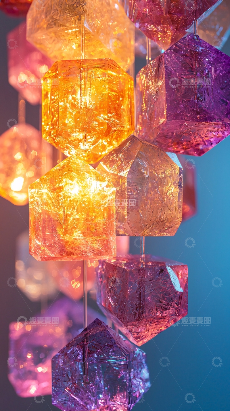 高清大图下载【趣麦麦图】彩色水晶灯