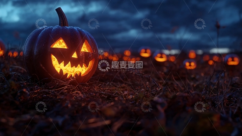 高清大图下载【趣麦麦图】万圣节南瓜灯32