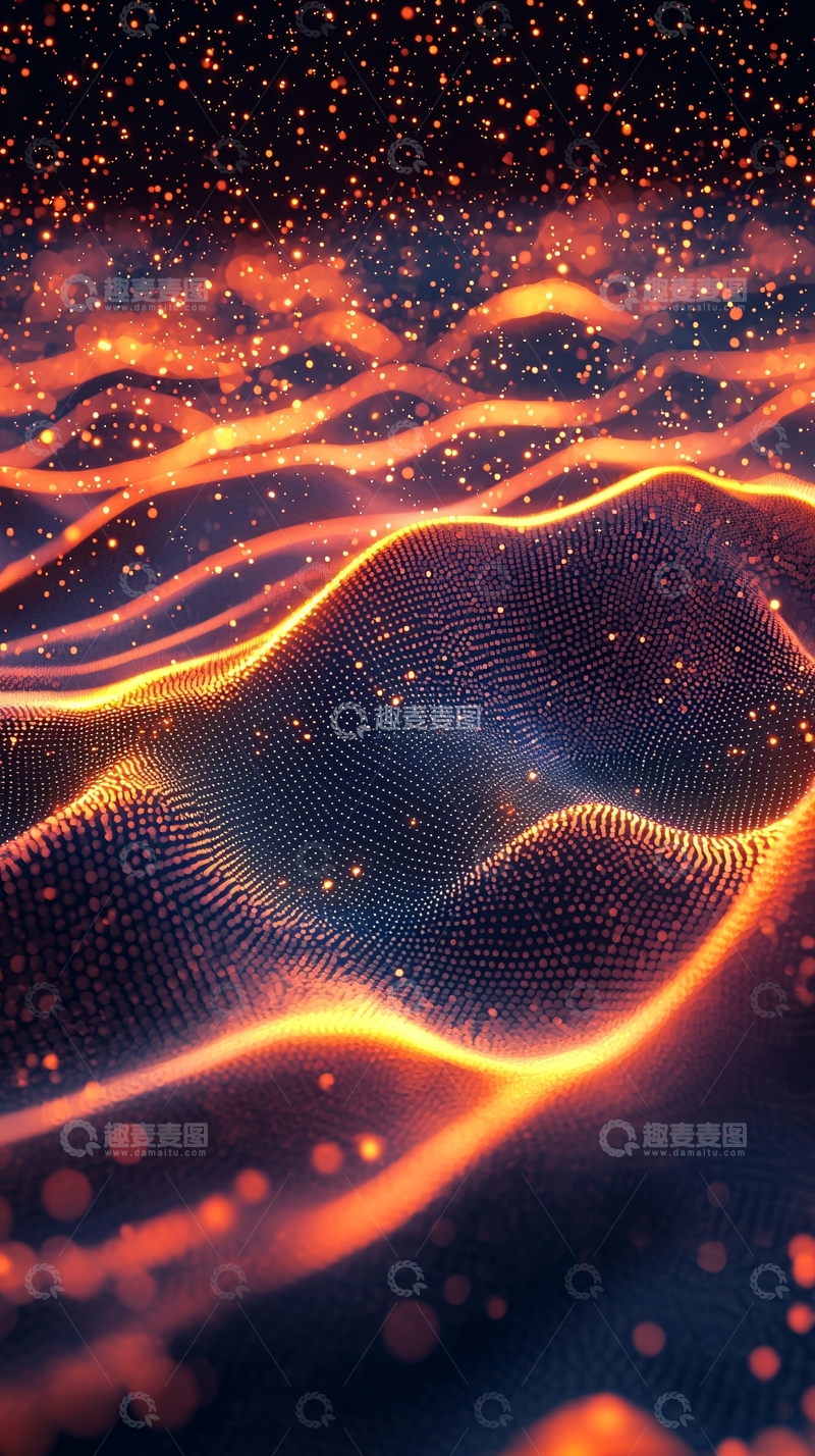 高清大图下载【趣麦麦图】科技感光线流动的背景