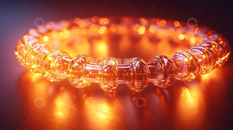 高清大图下载【趣麦麦图】发光透明珠子手镯