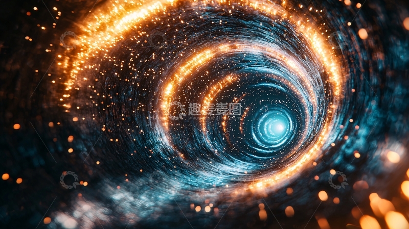 高清大图下载【趣麦麦图】星空隧道漩涡蓝色光晕