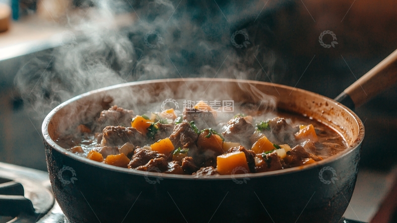 高清大图下载【趣麦麦图】热气腾腾的炖肉