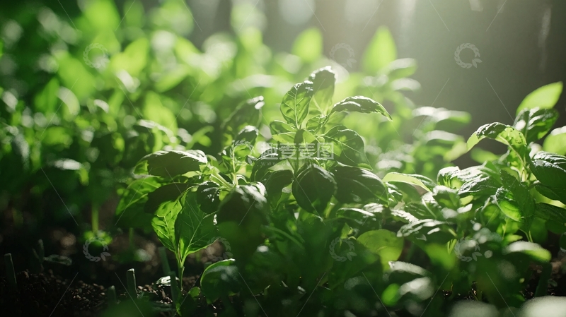 高清大图下载【趣麦麦图】绿油油的植物幼苗特写