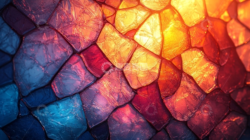 高清大图下载【趣麦麦图】多色马赛克拼接图案