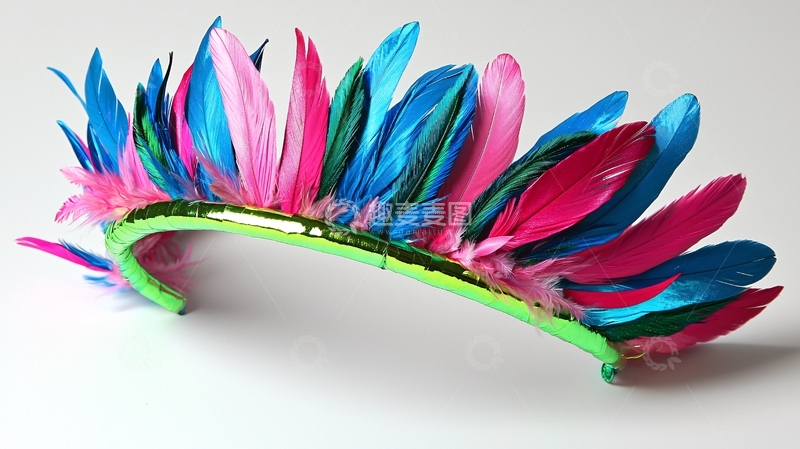 高清大图下载【趣麦麦图】彩色羽毛头饰