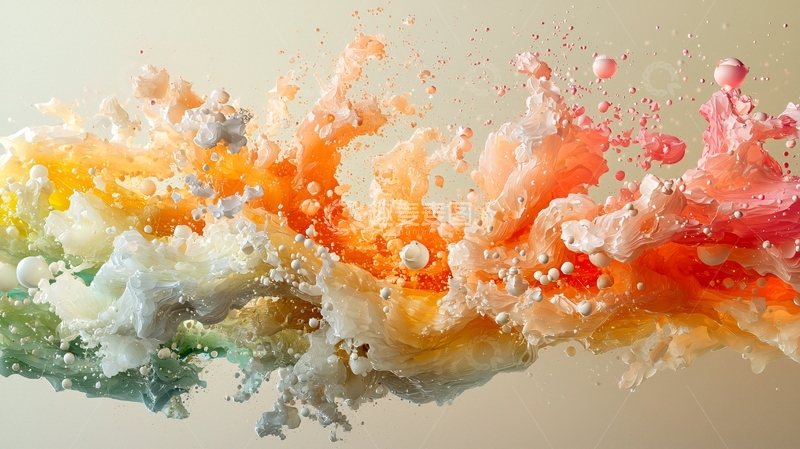高清大图下载【趣麦麦图】彩色液体溅射