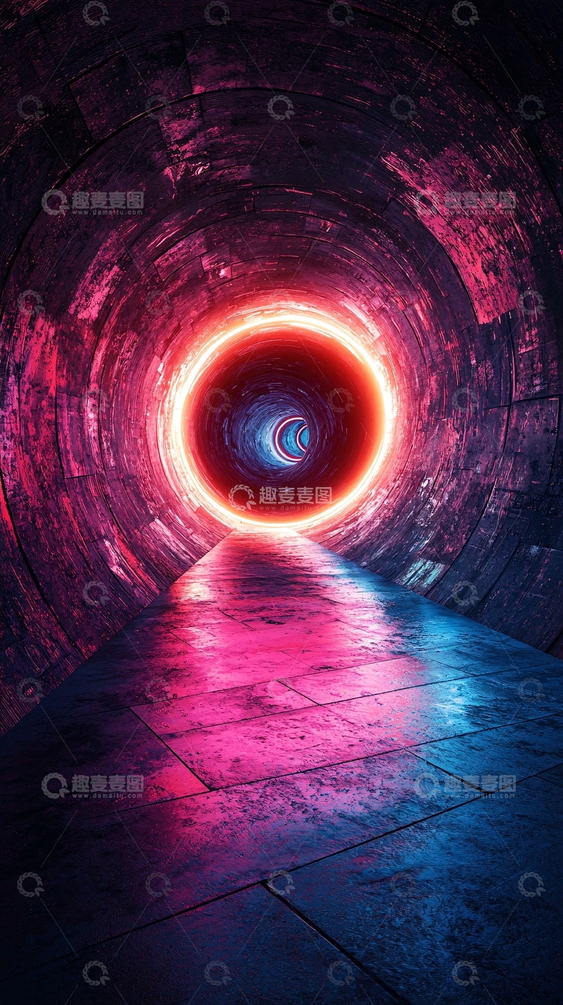 高清大图下载【趣麦麦图】未来感隧道