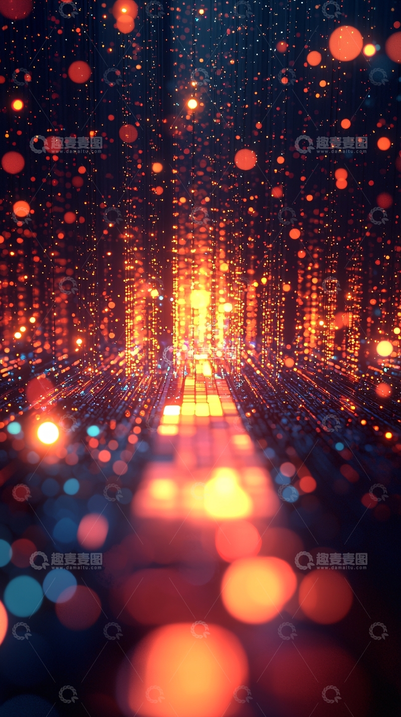 高清大图下载【趣麦麦图】迷幻光影城市