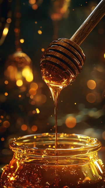 蜂蜜滴落