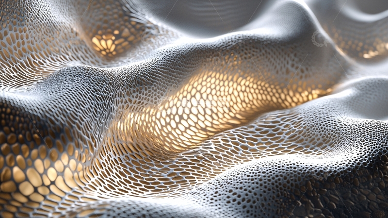 高清大图下载【趣麦麦图】波浪状金属鳞片肌理背景