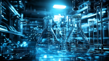 蓝色实验室器皿