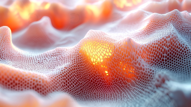 高清大图下载【趣麦麦图】微观纹理细胞结构发光