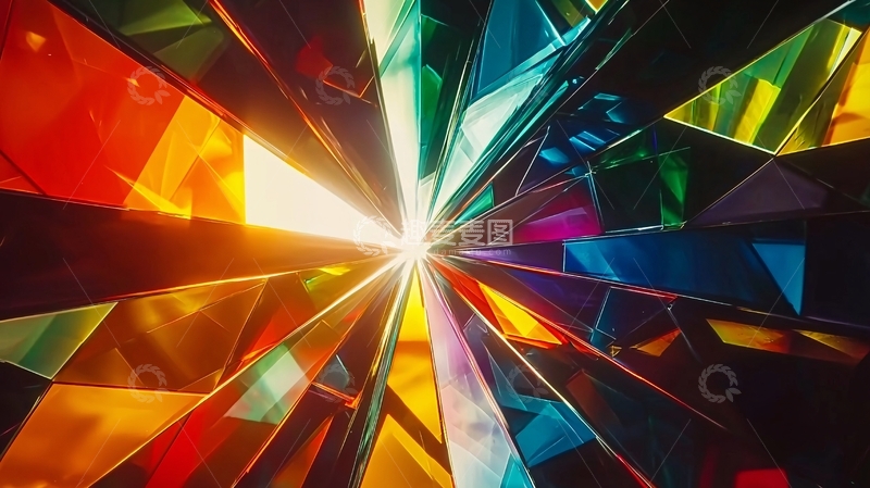 高清大图下载【趣麦麦图】彩色玻璃碎片