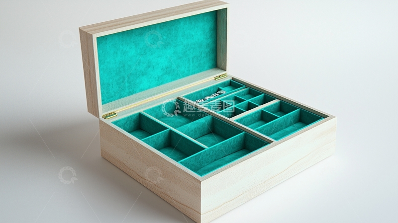 高清大图下载【趣麦麦图】浅色木质首饰盒