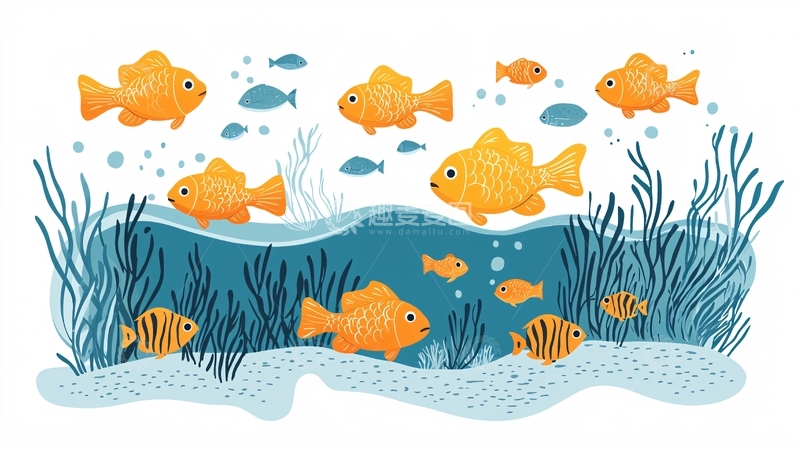 高清大图下载【趣麦麦图】水族箱里的各种鱼