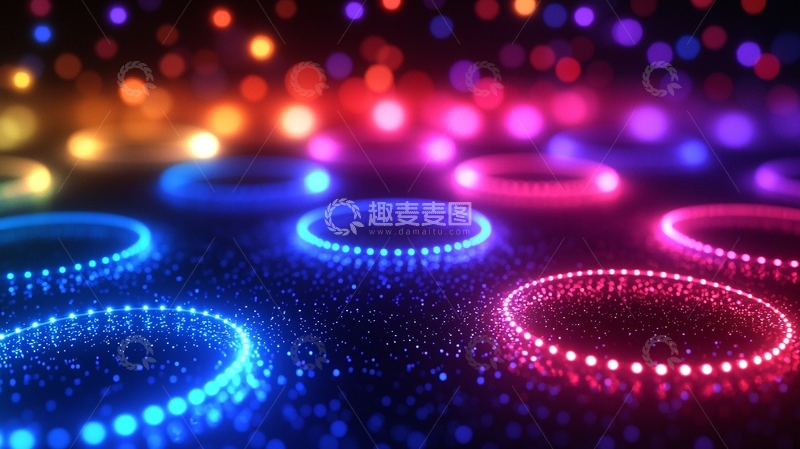 高清大图下载【趣麦麦图】彩色光圈阵列