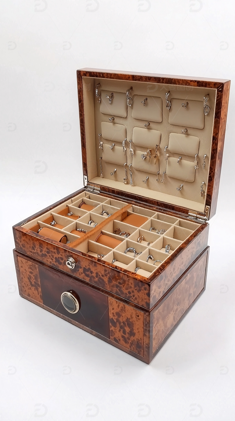 高清大图下载【趣麦麦图】高档木质首饰盒