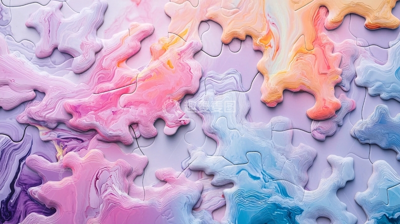 高清大图下载【趣麦麦图】彩色拼图