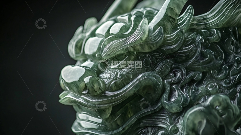 高清大图下载【趣麦麦图】玉质龙纹兽面