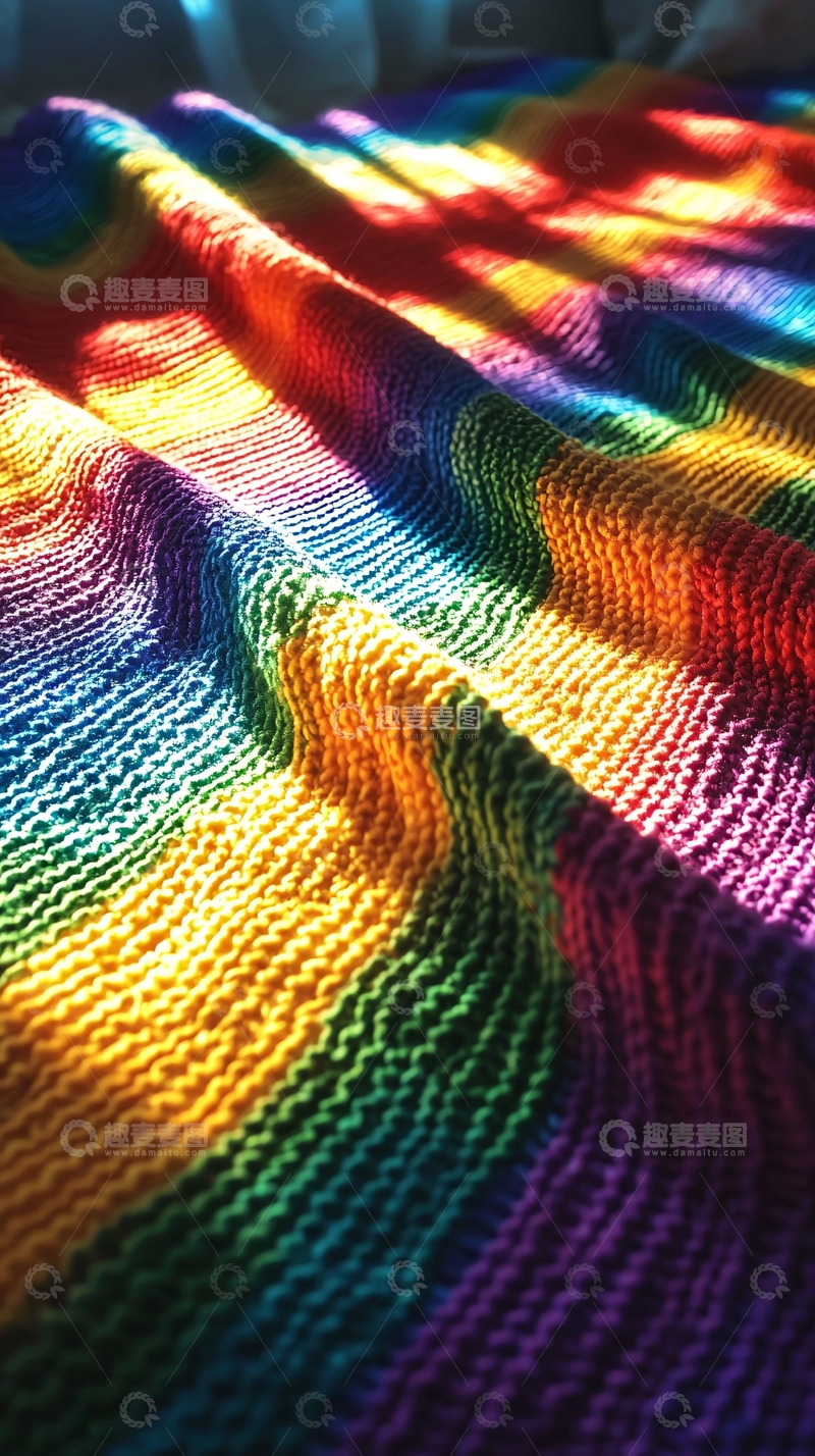高清大图下载【趣麦麦图】彩虹毛毯