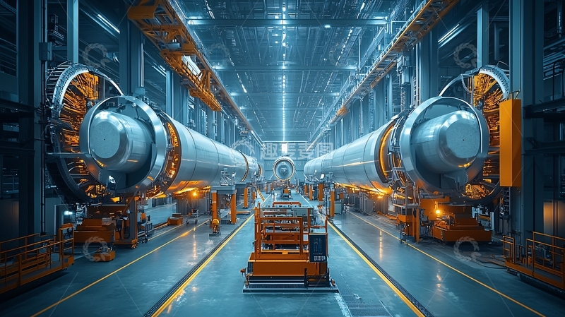 高清大图下载【趣麦麦图】工业车间生产线远景图