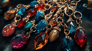 彩色宝石吊坠