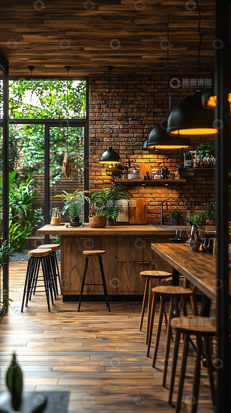 高清大图下载【趣麦麦图】工业风厨房