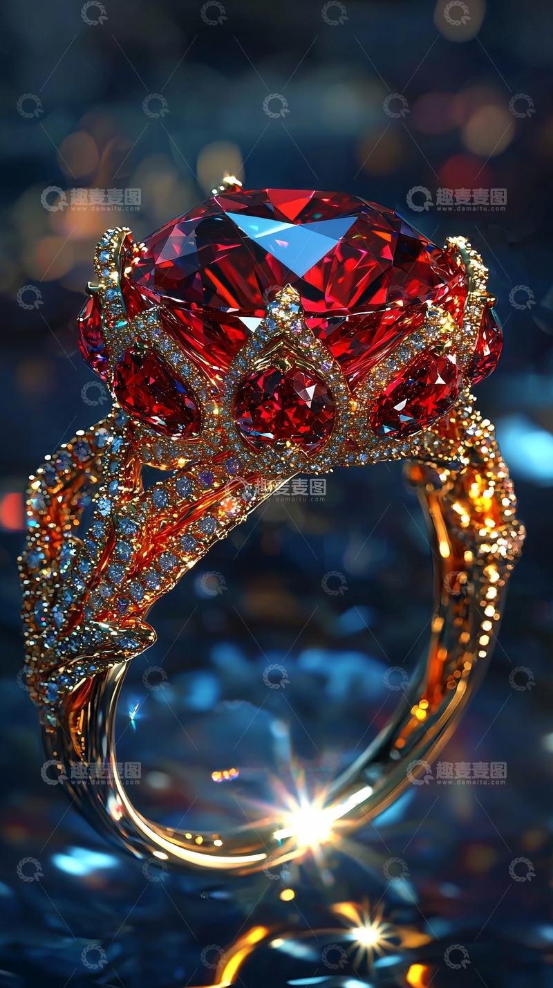 高清大图下载【趣麦麦图】红宝石戒指