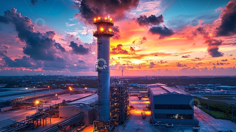 高清大图下载【趣麦麦图】工业园区夜景