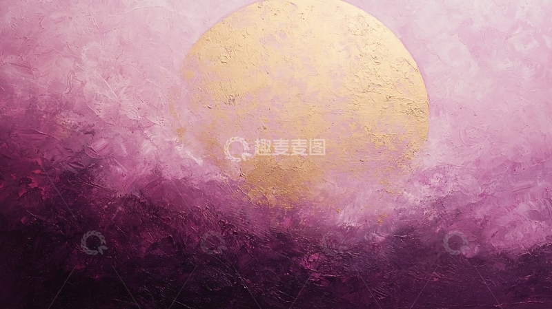 高清大图下载【趣麦麦图】紫色梦幻月亮