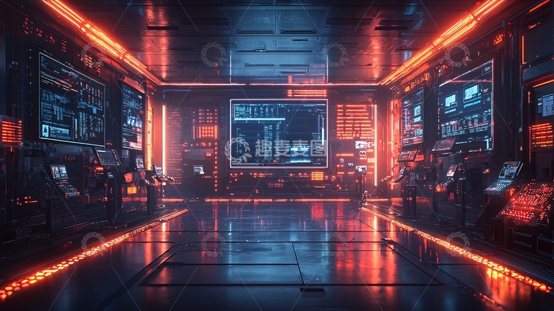 高清大图下载【趣麦麦图】未来科技感房间