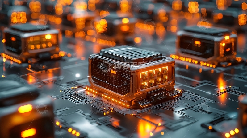 高清大图下载【趣麦麦图】科技感电路块