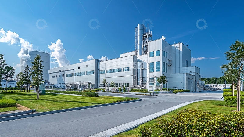 高清大图下载【趣麦麦图】现代化的白色工业建筑