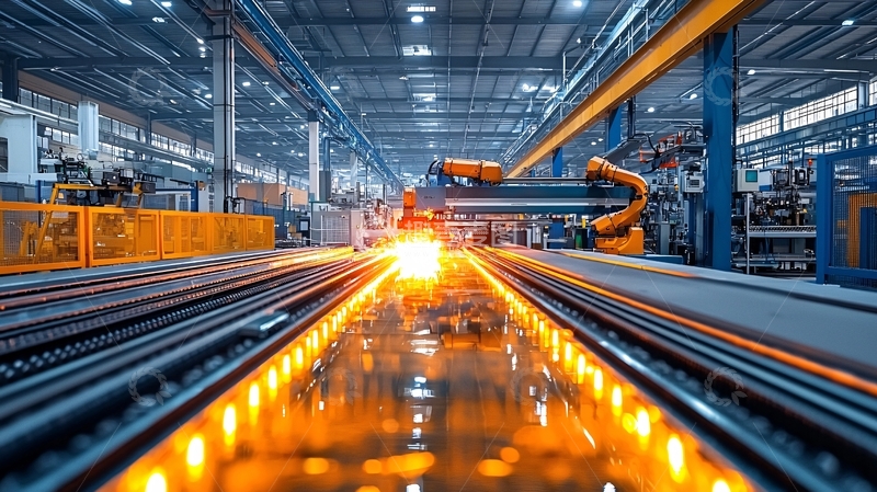 高清大图下载【趣麦麦图】自动化生产线夜景