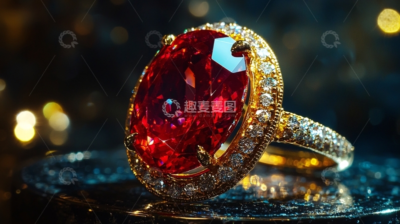 高清大图下载【趣麦麦图】红宝石戒指