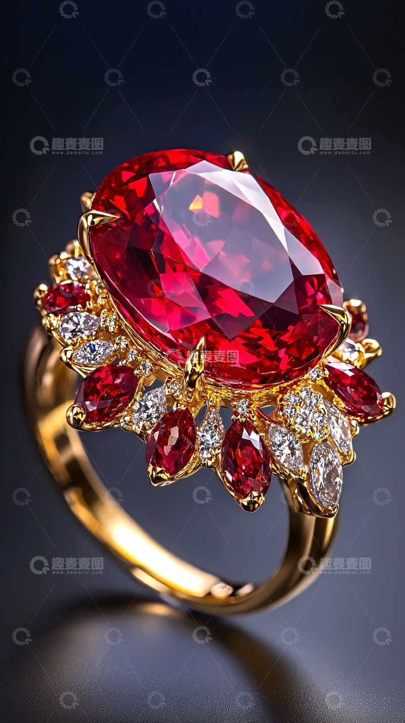 高清大图下载【趣麦麦图】红宝石戒指