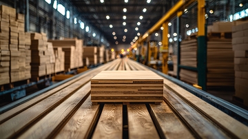 木板在传送带上的工业场景