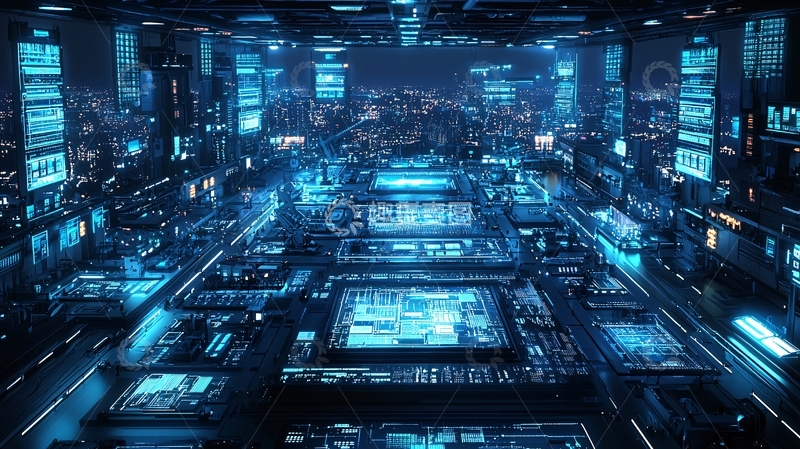 高清大图下载【趣麦麦图】科技感城市夜景