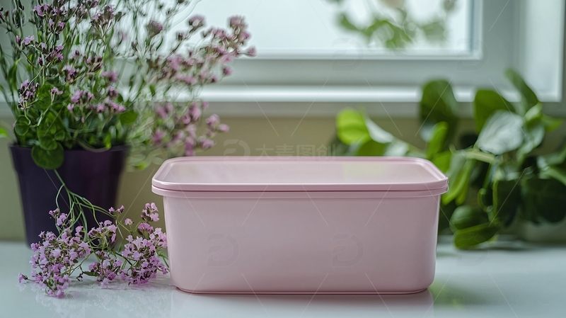 高清大图下载【趣麦麦图】粉色收纳盒