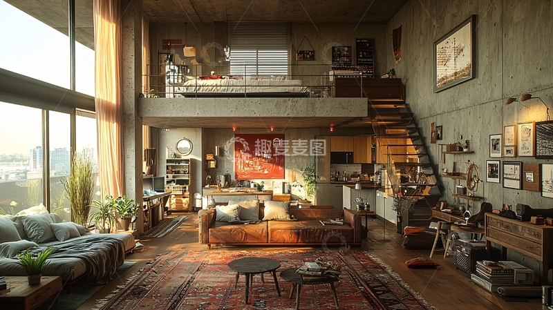 高清大图下载【趣麦麦图】loft公寓