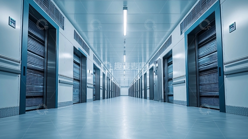 高清大图下载【趣麦麦图】长长的电梯走廊